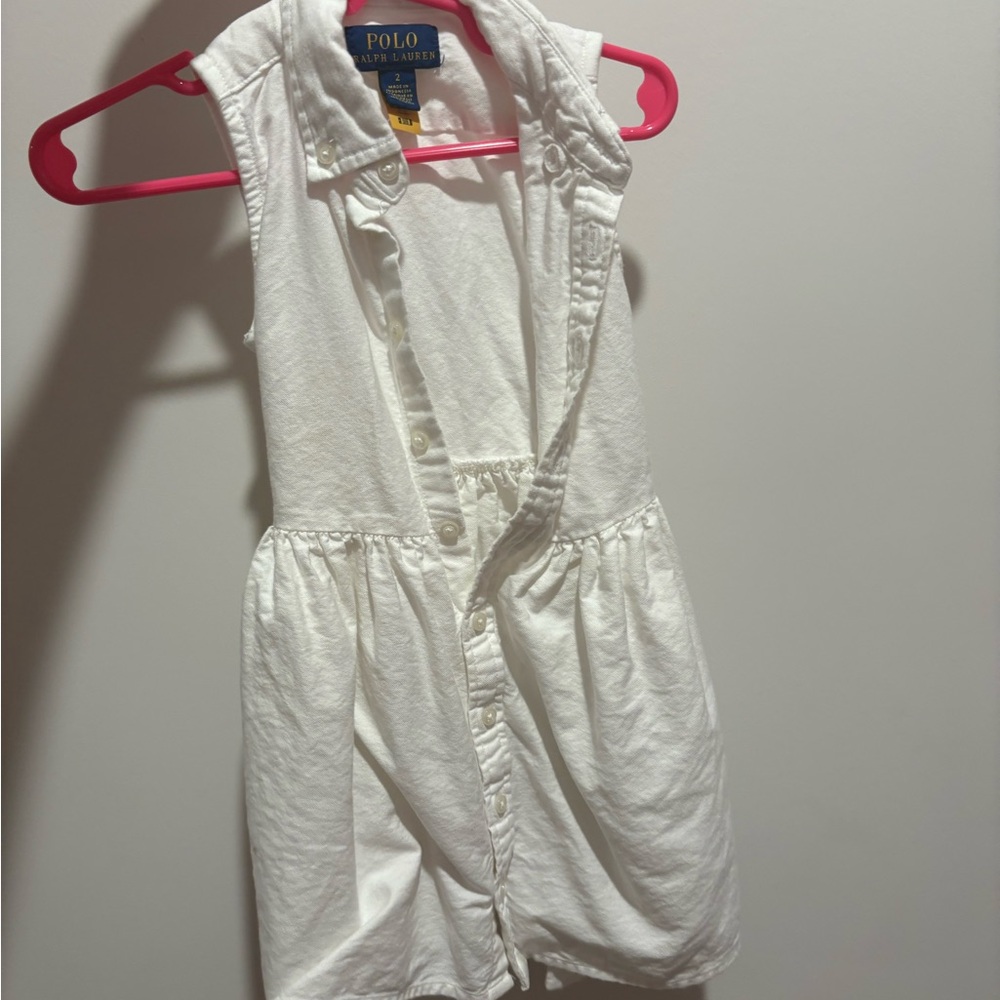 Polo Ralph Lauren White Dress Size 2T Toddler Girls